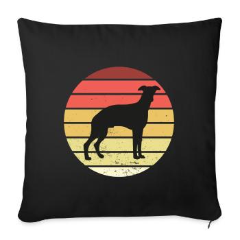Retro Vintage Paws Animal Dog Design For Paw - Sofa pillowcase 17,3'' x 17,3'' (45 x 45 cm) - black - Front