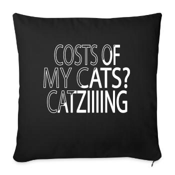 cat lover rainbow cat cat flag tshirts cool animal - Sofakissenbezug 45 x 45 cm - Schwarz - Vorne