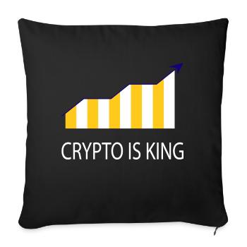 Trading de Bitcoin et d'actions cryptographiques - Housse de coussin décorative 45 x 45 cm - noir - Devant