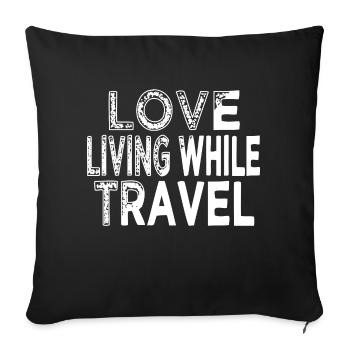 Happy Different Camping drôle Bday Attitude Cool - Housse de coussin décorative 45 x 45 cm - noir - Devant