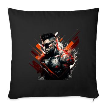 Badass anti-hero, cool daredevil - Sofa pillowcase 17,3'' x 17,3'' (45 x 45 cm) - black - Front
