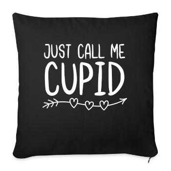 Appelez-moi simplement Cupidon - Housse de coussin décorative 45 x 45 cm - noir - Devant
