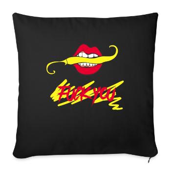 Va te faire foutre - Housse de coussin décorative 45 x 45 cm - noir - Devant