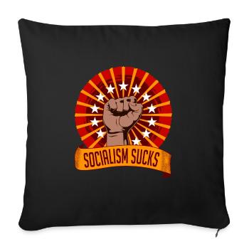 Sozialismus Slow Economic Growth Collection - Sofakissenbezug 45 x 45 cm - Schwarz - Vorne