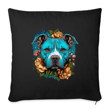 American Staffordshire Terrier - Sofa pillowcase 17,3'' x 17,3'' (45 x 45 cm) - black - Front