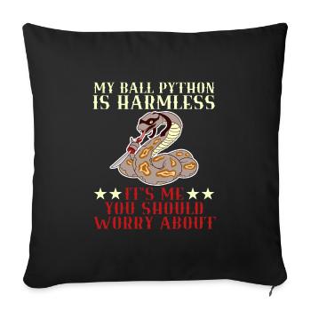 Wild Animals King Cobra Phyton Is Harmless It's - Sofa pillowcase 17,3'' x 17,3'' (45 x 45 cm) - black - Front