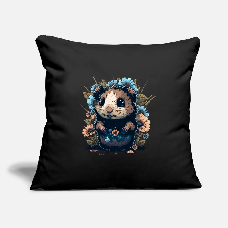 Drôle de cochon d’Inde Housse de coussin décorative 45 x 45 cm