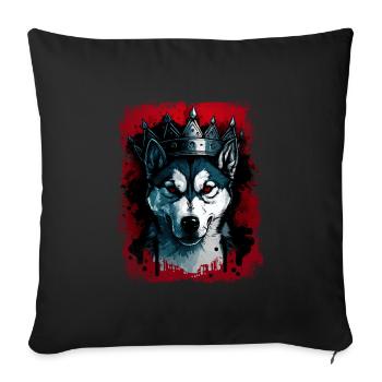 King Husky - Sofakissenbezug 45 x 45 cm - Schwarz - Vorne