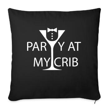Pregnancy Baby shower Babyshower Boy Girl - Sofa pillowcase 17,3'' x 17,3'' (45 x 45 cm) - black - Front