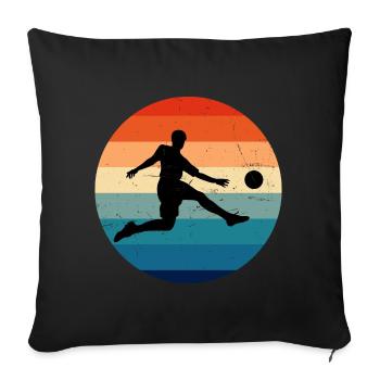 Football féminin Football Football Football Sp - Housse de coussin décorative 45 x 45 cm - noir - Devant