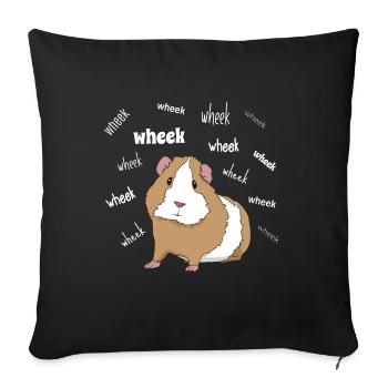 Wheek Mignon Cochon d'Inde Chemise Pour Les - Housse de coussin décorative 45 x 45 cm - noir - Devant