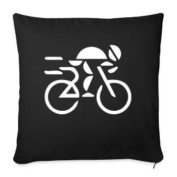 Marathon Triathlon Running Jogging Biking Cycling - Sofa pillowcase 17,3'' x 17,3'' (45 x 45 cm) - black - Front