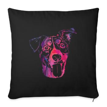 Abstract Paws Animal Dog Design For Paw Owners - Sofa pillowcase 17,3'' x 17,3'' (45 x 45 cm) - black - Front