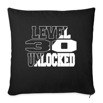 and sleepfunny gamergamer baccalaureate - Sofa pillowcase 17,3'' x 17,3'' (45 x 45 cm) - black - Front