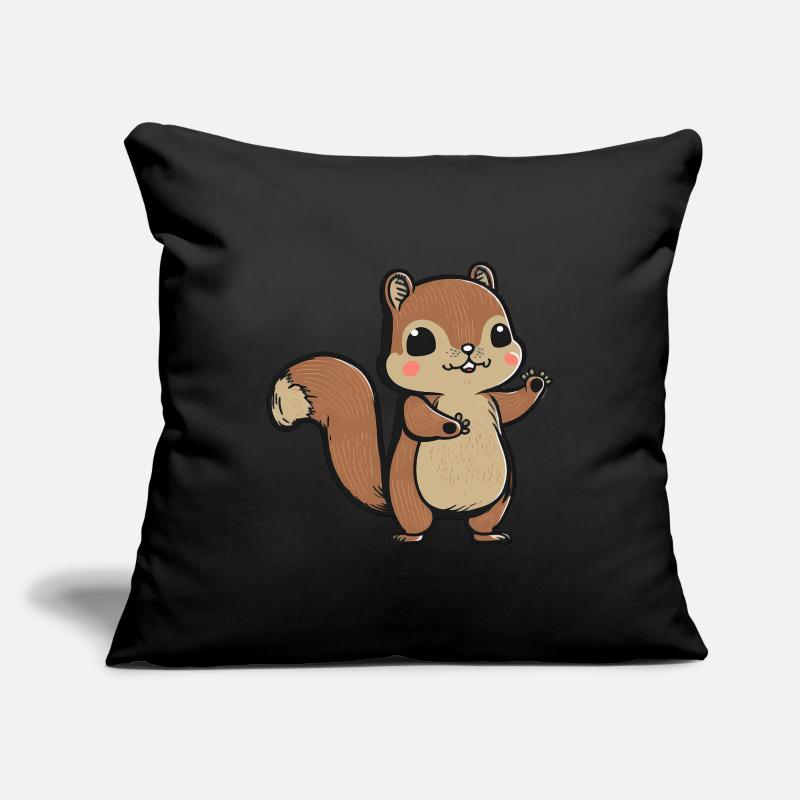 Kawaii Eichhörnchen, Hörnchen, Backenhörnchen Sofakissenbezug 45 x 45 cm