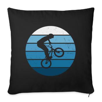 ladies bmx bike cycling bmx young bike - Sofa pillowcase 17,3'' x 17,3'' (45 x 45 cm) - black - Front
