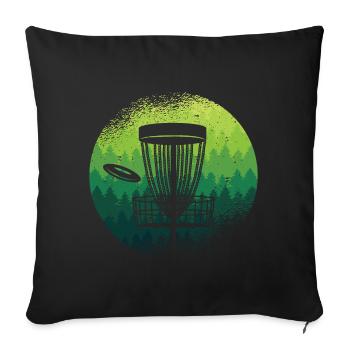 Discgolf Spieler Vintage Disc Golfer - Sofakissenbezug 45 x 45 cm - Schwarz - Vorne