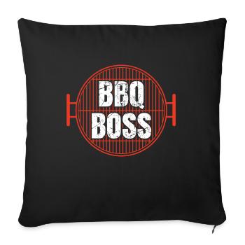 BBQ Boss Business Unique Grilling Shirt T-shirt - Sofakissenbezug 45 x 45 cm - Schwarz - Vorne