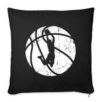 Basketball player - Sofa pillowcase 17,3'' x 17,3'' (45 x 45 cm) - black - Front