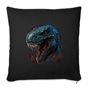T-Rex hat schlechte Laune - Sofakissenbezug 45 x 45 cm - Schwarz - Vorne