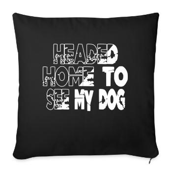 Beagle Love Dog Love Birthday Present - Sofa pillowcase 17,3'' x 17,3'' (45 x 45 cm) - black - Front