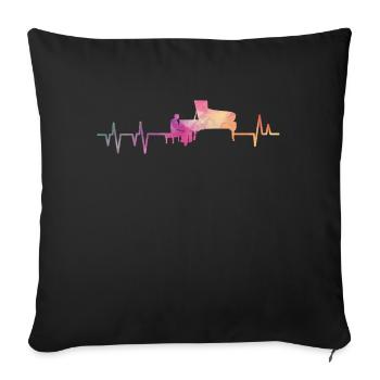 Grand t-shirt cadeau pour musiciens T-shirt " - Housse de coussin décorative 45 x 45 cm - noir - Devant