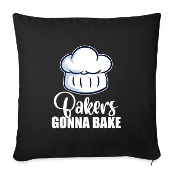 Bake Food Butter Snack Cake Baking Collection - Sofakissenbezug 45 x 45 cm - Schwarz - Vorne