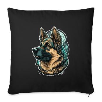 Majestic German shepherd - Sofakissenbezug 45 x 45 cm - Schwarz - Vorne