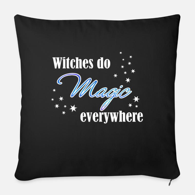 Magic everywhere - Sofa pillowcase 17,3'' x 17,3'' (45 x 45 cm) - black