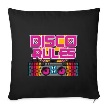 Retro Boombox Radio Music Rhythm Collection - Sofakissenbezug 45 x 45 cm - Schwarz - Vorne