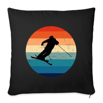 Ski Freestyle Ski Jumping Freestyle Ski Herren - Sofakissenbezug 45 x 45 cm - Schwarz - Vorne