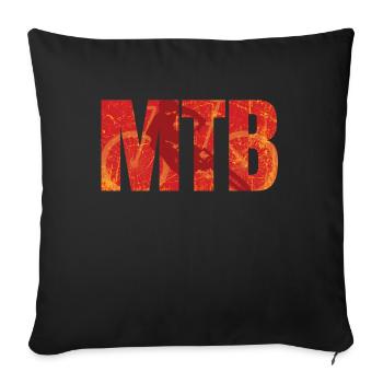 Vélo de voyage exercice de style de vie sain - Housse de coussin décorative 45 x 45 cm - noir - Devant