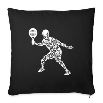 Padel Tennis Spieler Symbole Jungen Padel - Sofakissenbezug 45 x 45 cm - Schwarz - Vorne