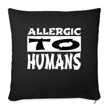 aesthetic humor bday jokes abduction fun gift idea - Sofa pillowcase 17,3'' x 17,3'' (45 x 45 cm) - black - Front