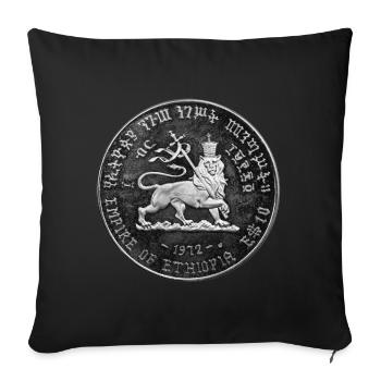 Lion of Judah Jah Rastafari Rasta Roots - Sofa pillowcase 17,3'' x 17,3'' (45 x 45 cm) - black - Front