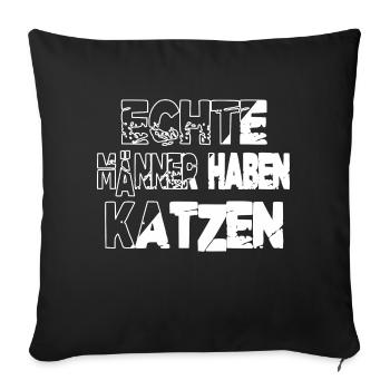 großkatze spaß hauskatze geburtstagsgeschenk - Sofakissenbezug 45 x 45 cm - Schwarz - Vorne