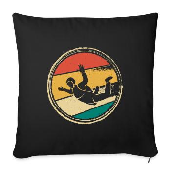 Fallschirmspringer Fallschirmspringen Fallschirm - Sofakissenbezug 45 x 45 cm - Schwarz - Vorne