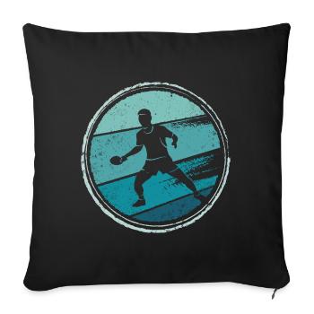 Table Tennis Ping Pong Vintage Table Tennis Player - Sofa pillowcase 17,3'' x 17,3'' (45 x 45 cm) - black - Front