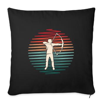 Archer Archery Vintage Archery - Housse de coussin décorative 45 x 45 cm - noir - Devant