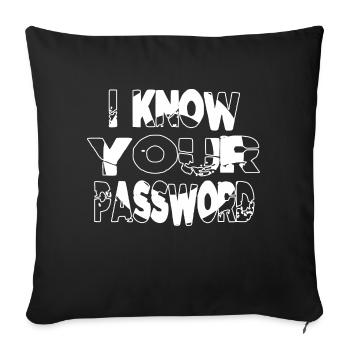 sayings hack out hacking engineer fingers internet - Sofakissenbezug 45 x 45 cm - Schwarz - Vorne