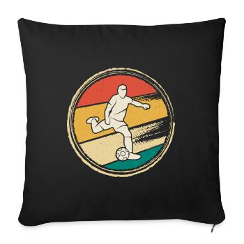 Footballer Player Football Player Vintage Football - Sofa pillowcase 17,3'' x 17,3'' (45 x 45 cm) - black - Front