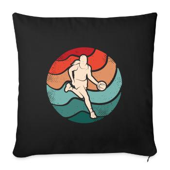 Basketball player Basketball player Women Basketball - Sofa pillowcase 17,3'' x 17,3'' (45 x 45 cm) - black - Front