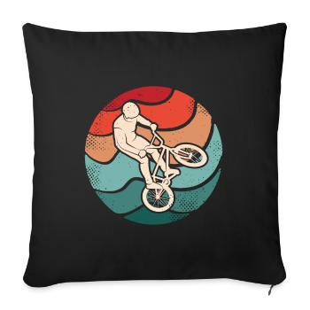 BMX Rider Cycliste Vélo Vélo BMX - Housse de coussin décorative 45 x 45 cm - noir - Devant