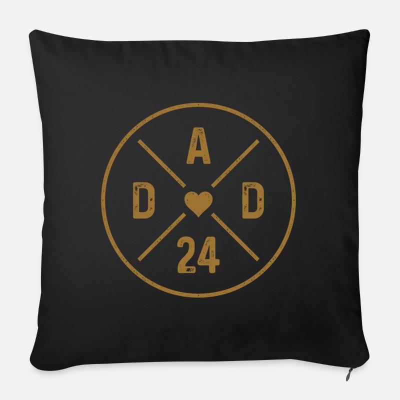 Dad 24 Nachwuchs Vater Baby Ankündigung Papa 2024 - Sofakissenbezug 45 x 45 cm - Schwarz