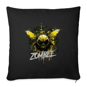 Gruselige Zombie Horrorbiene - Sofakissenbezug 45 x 45 cm - Schwarz - Vorne