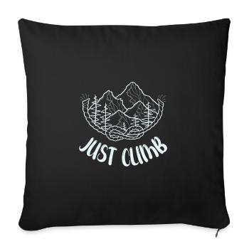 JUST CLIMB Escalade line art - Sofa pillowcase 17,3'' x 17,3'' (45 x 45 cm) - black - Front