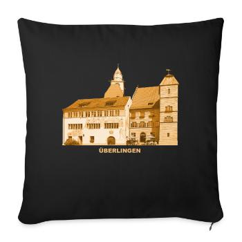 Hôtel de ville d’Überlingen Münster Bodesee Baden-Württembe - Housse de coussin décorative 45 x 45 cm - noir - Devant