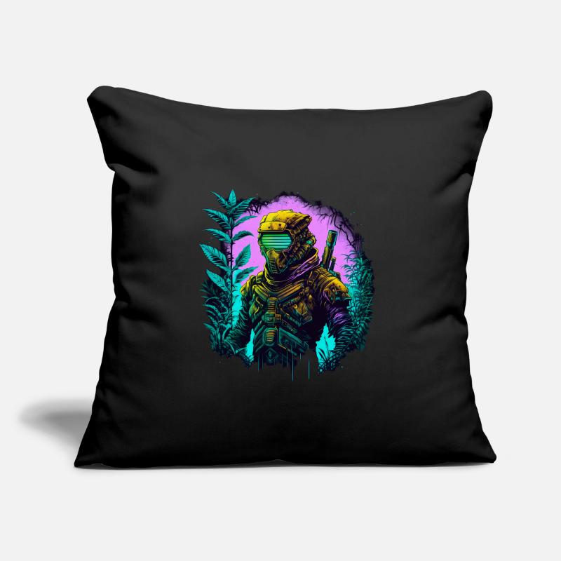 Ninja Cyber Warrior Samurai Geschenk Sofakissenbezug 45 x 45 cm
