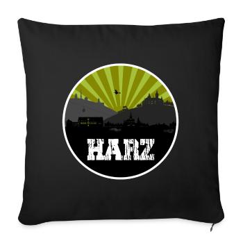 Resin Retro Skyline - Sofa pillowcase 17,3'' x 17,3'' (45 x 45 cm) - black - Front