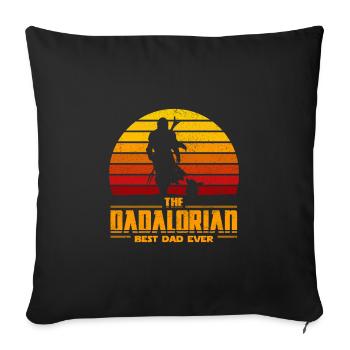 The Dadalorian Mando Sunset - Meilleur Papa - Housse de coussin décorative 45 x 45 cm - noir - Devant